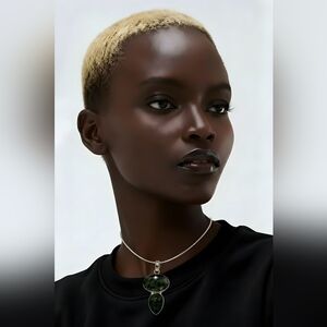 Sterling Silver 925 Pendant With Semiprecious Stones.